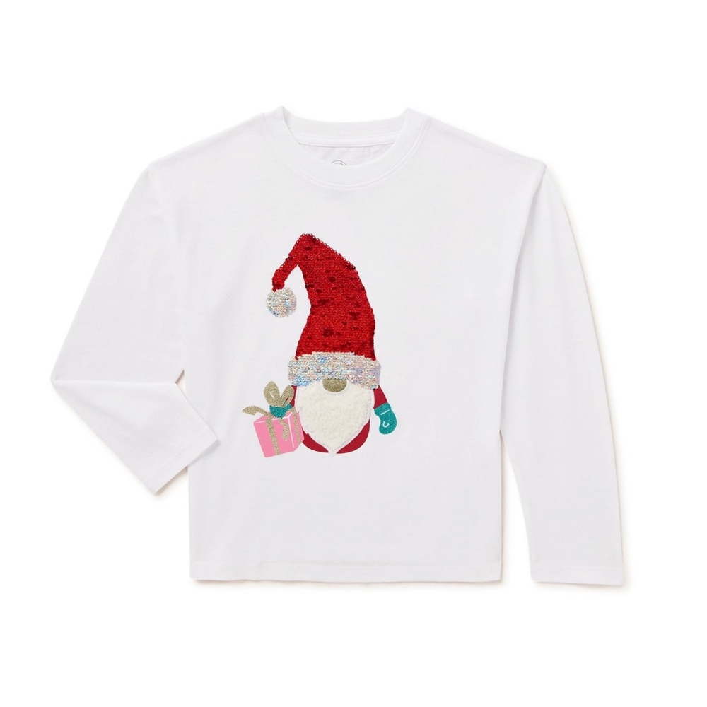 NWOT Girls Long Sleeve Embellished T-Shirt, Size 18 (XLL)
